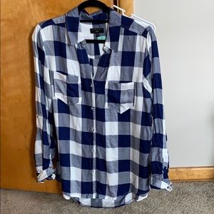 A checkered button down from Stitch Fix.